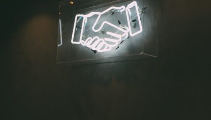 Picture is of a sign of a handshake - Representing the ideal client