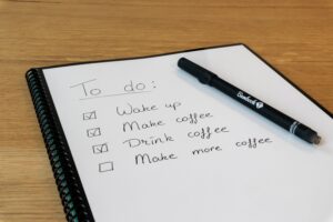 This is a picture of someone's to-do list to show prioritising tasks